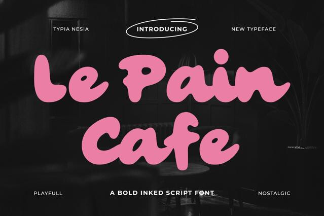 Le Pain Cafe - Bold Retro Brush Script