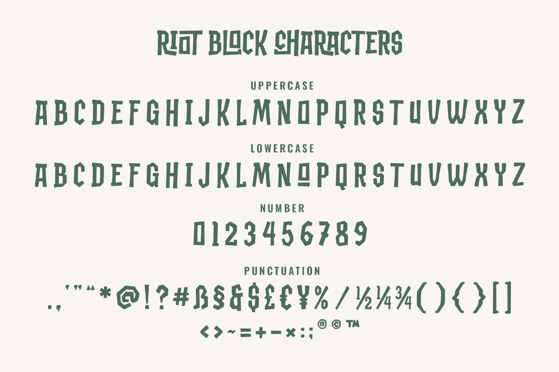 Riot Block a Bold Block Display Font