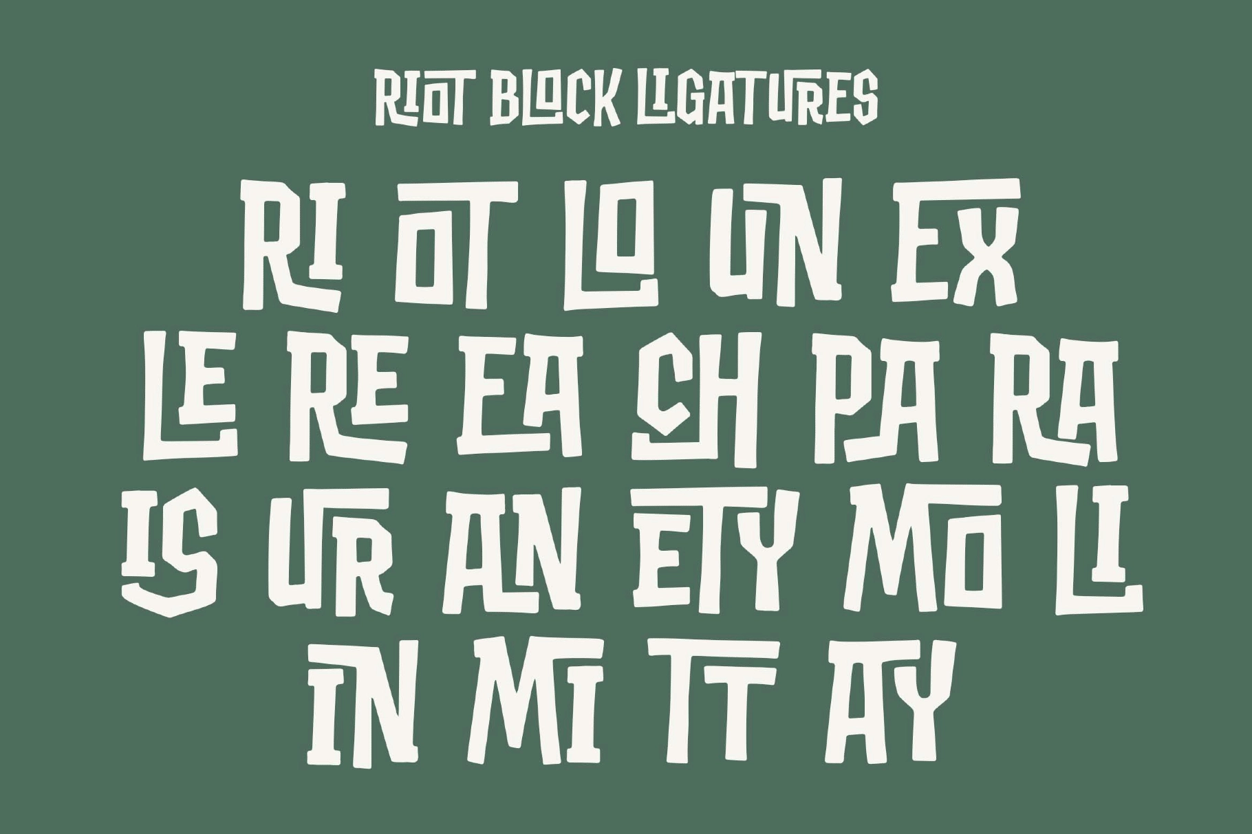 Riot Block a Bold Block Display Font