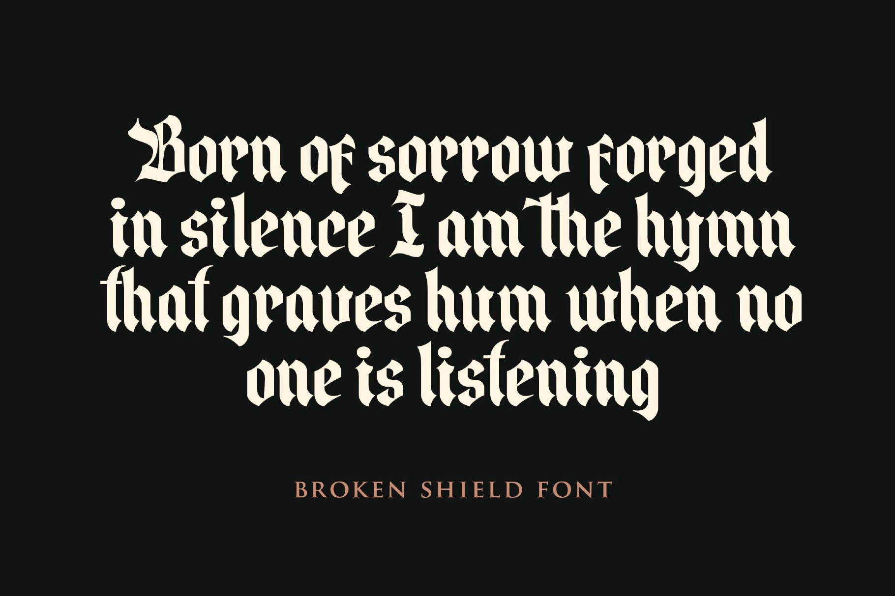 Broken Shield a Gothic Blackletter Font