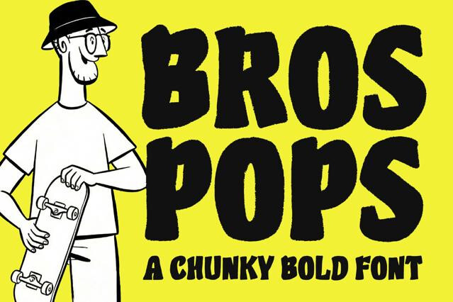 Bros Pops – Chunky Bold Display Font