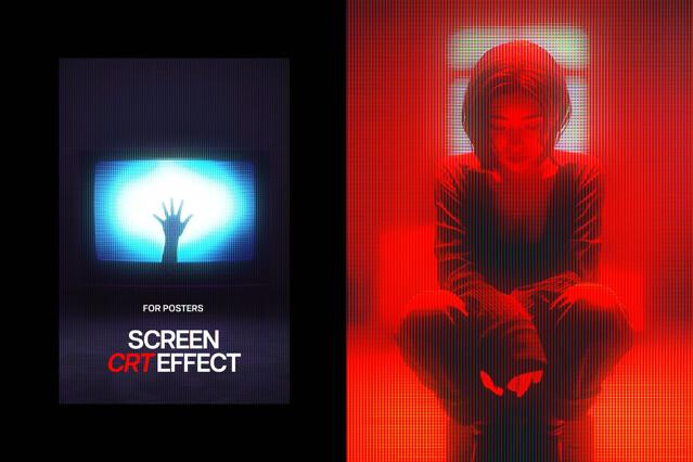 CRT Poster Photo Effect