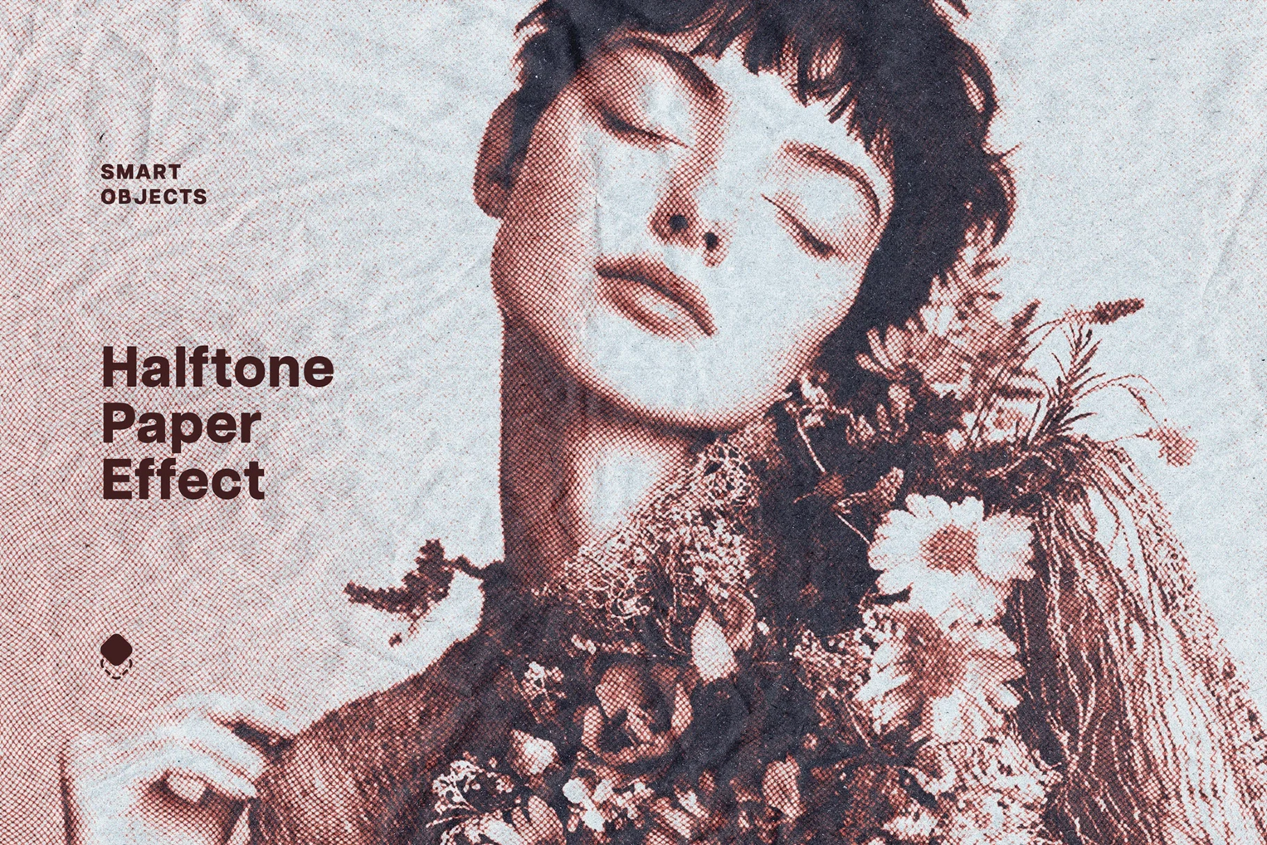 Halftone Paper Photo Effect