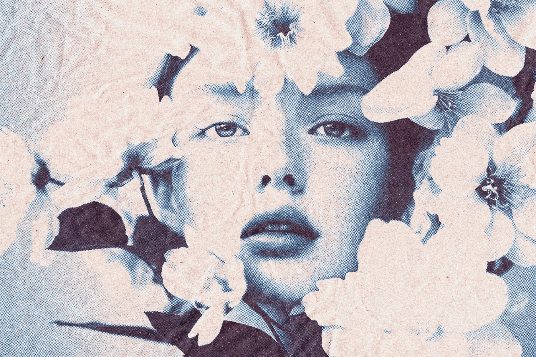 Halftone Paper Photo Effect