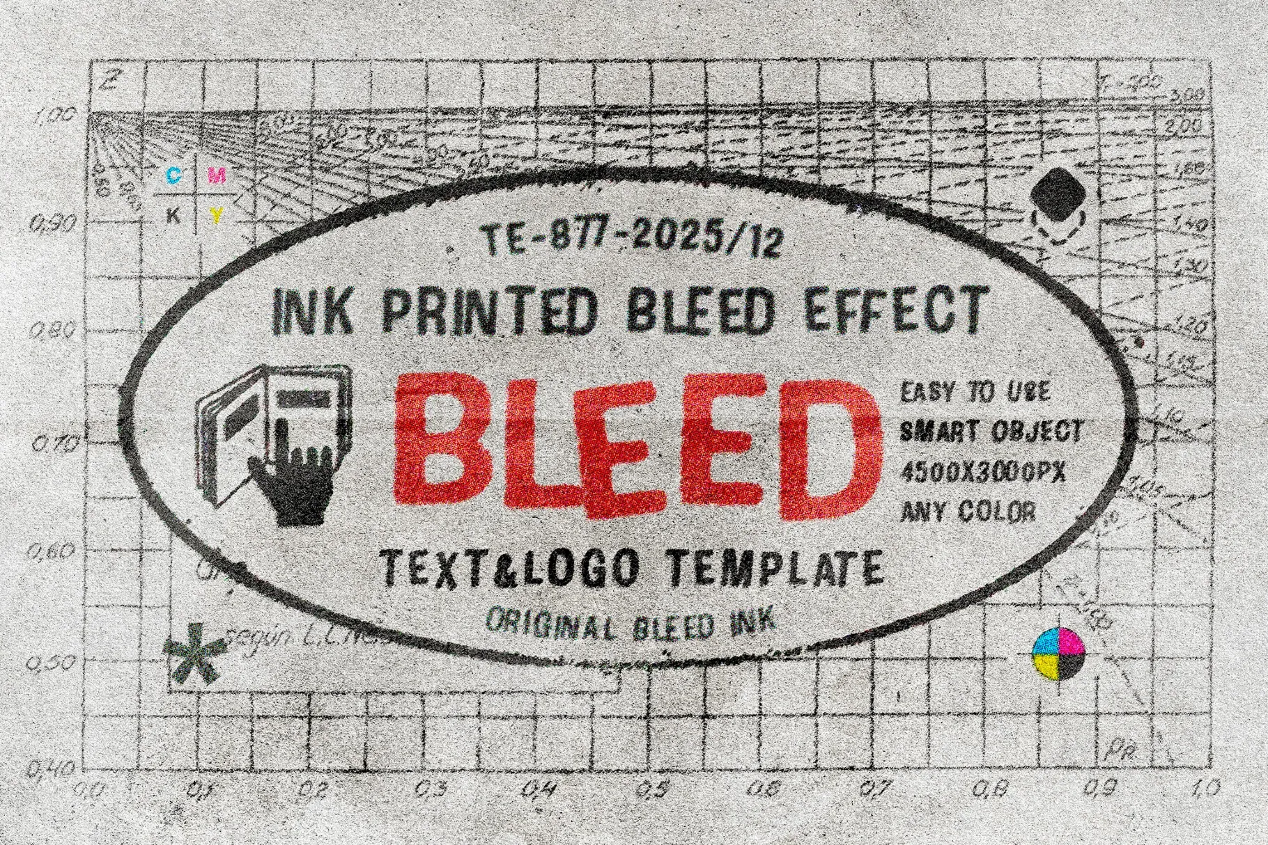 Ink Printed Bleed Text Effect