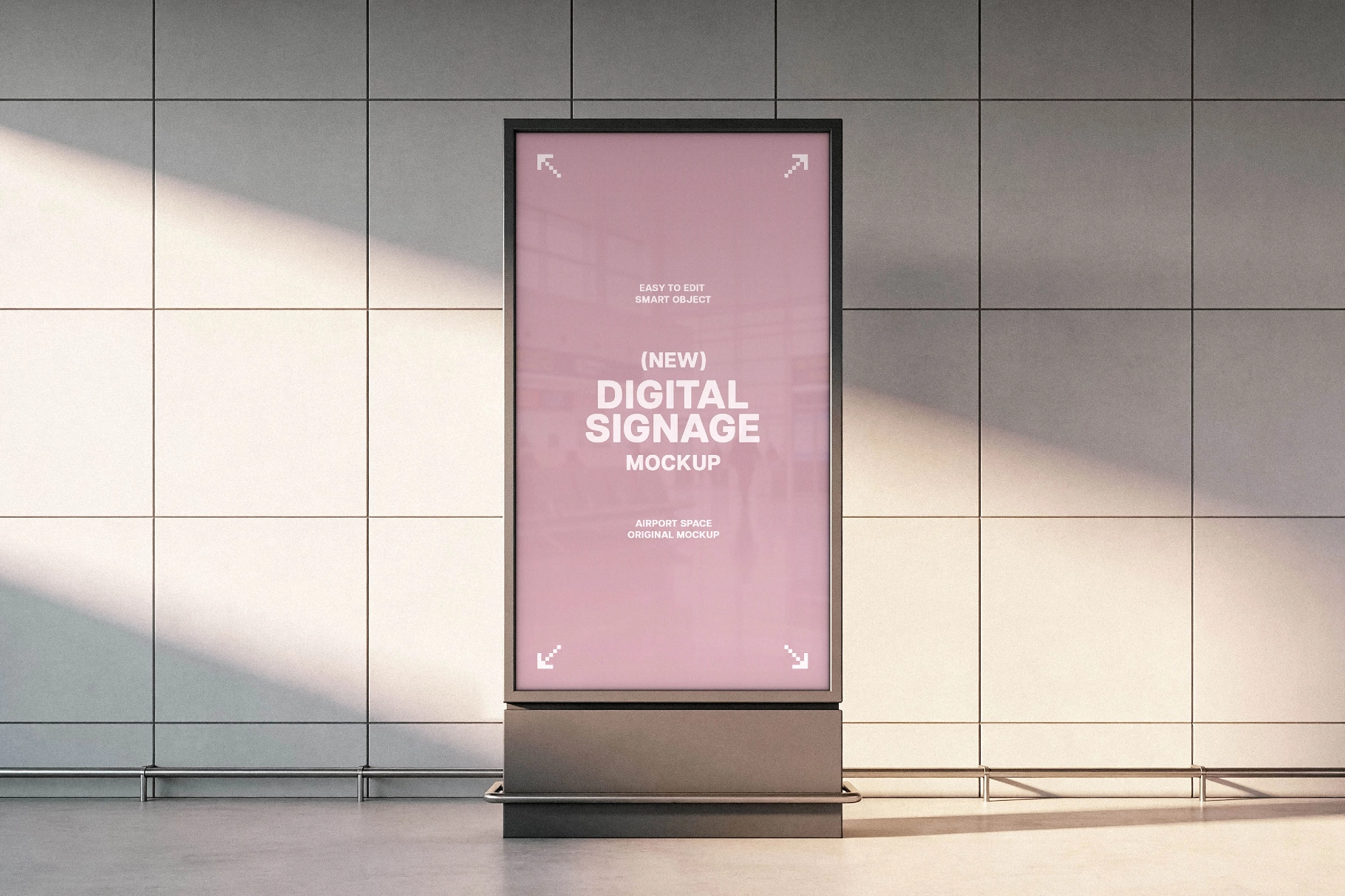 Airport Digital Signage Mockup