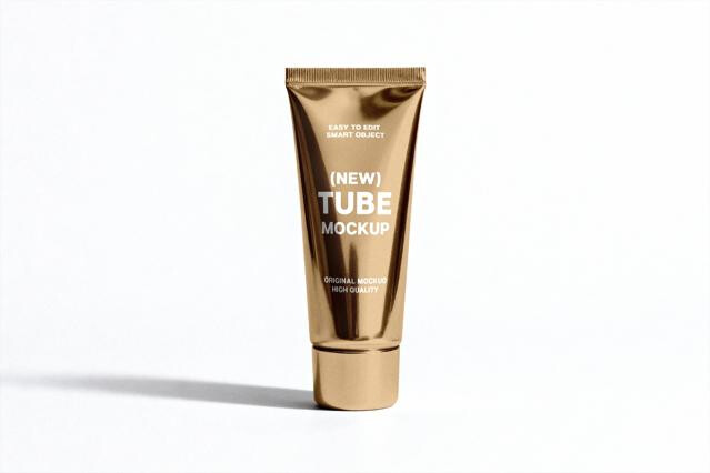 Metallic Skincare Tube Mockup