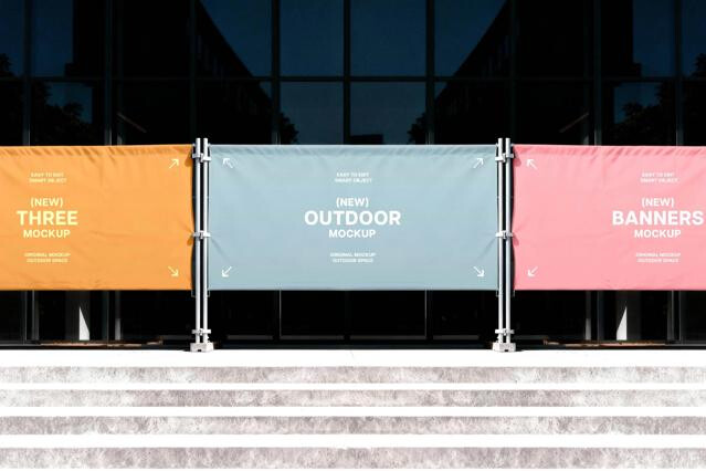 Street-Level Event Banners Mockup