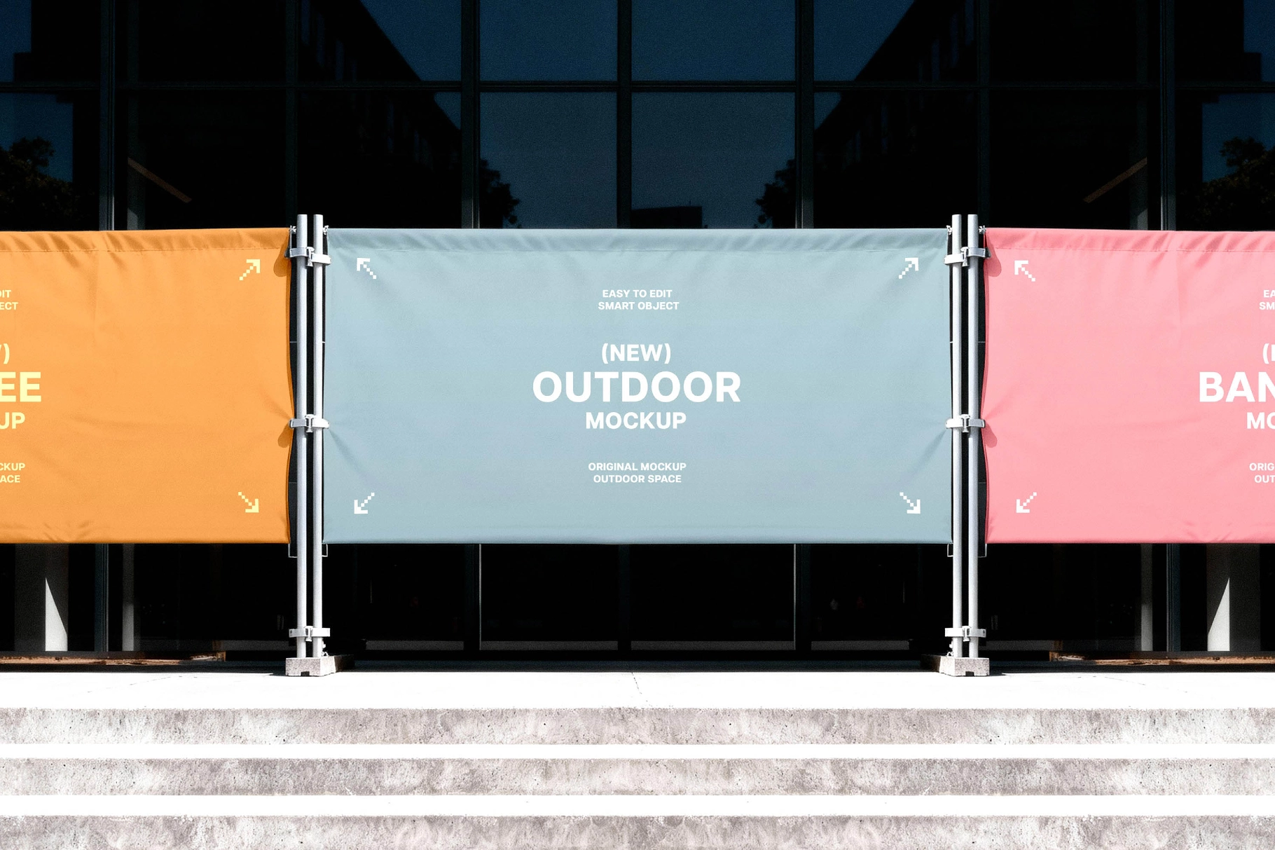 Street-Level Event Banners Mockup