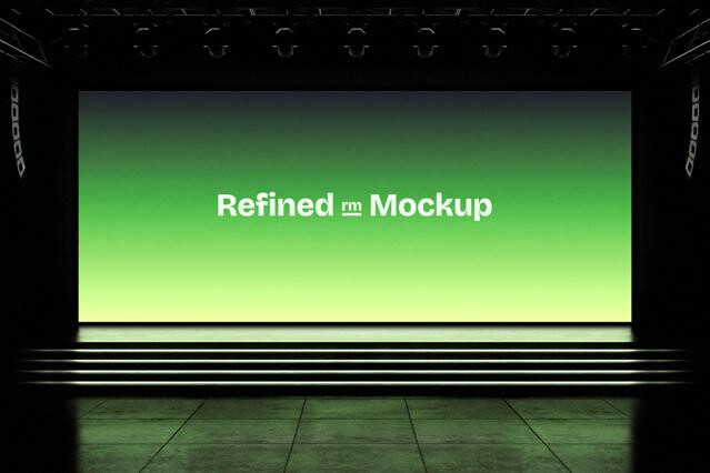 Event Stage LED Screen Mockup