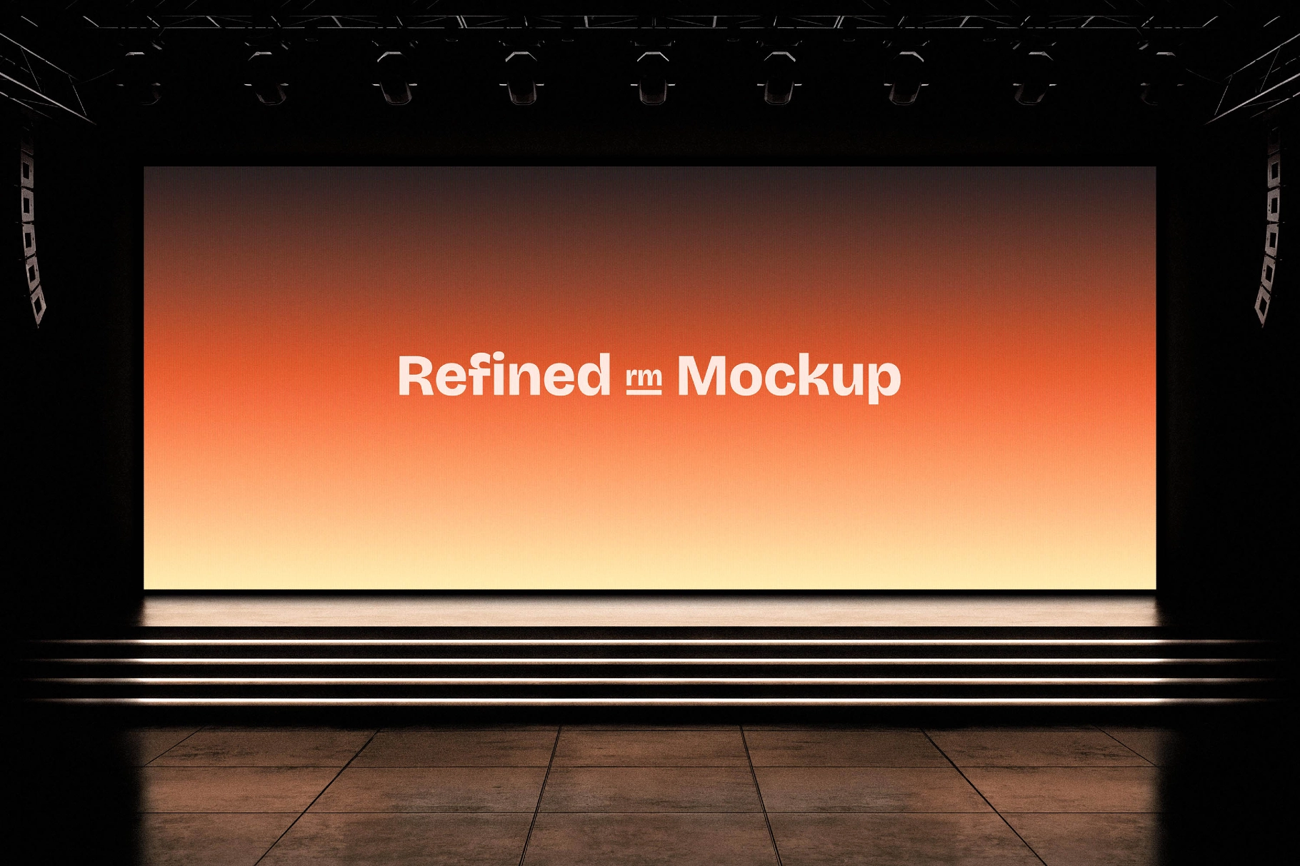 Event Stage LED Screen Mockup