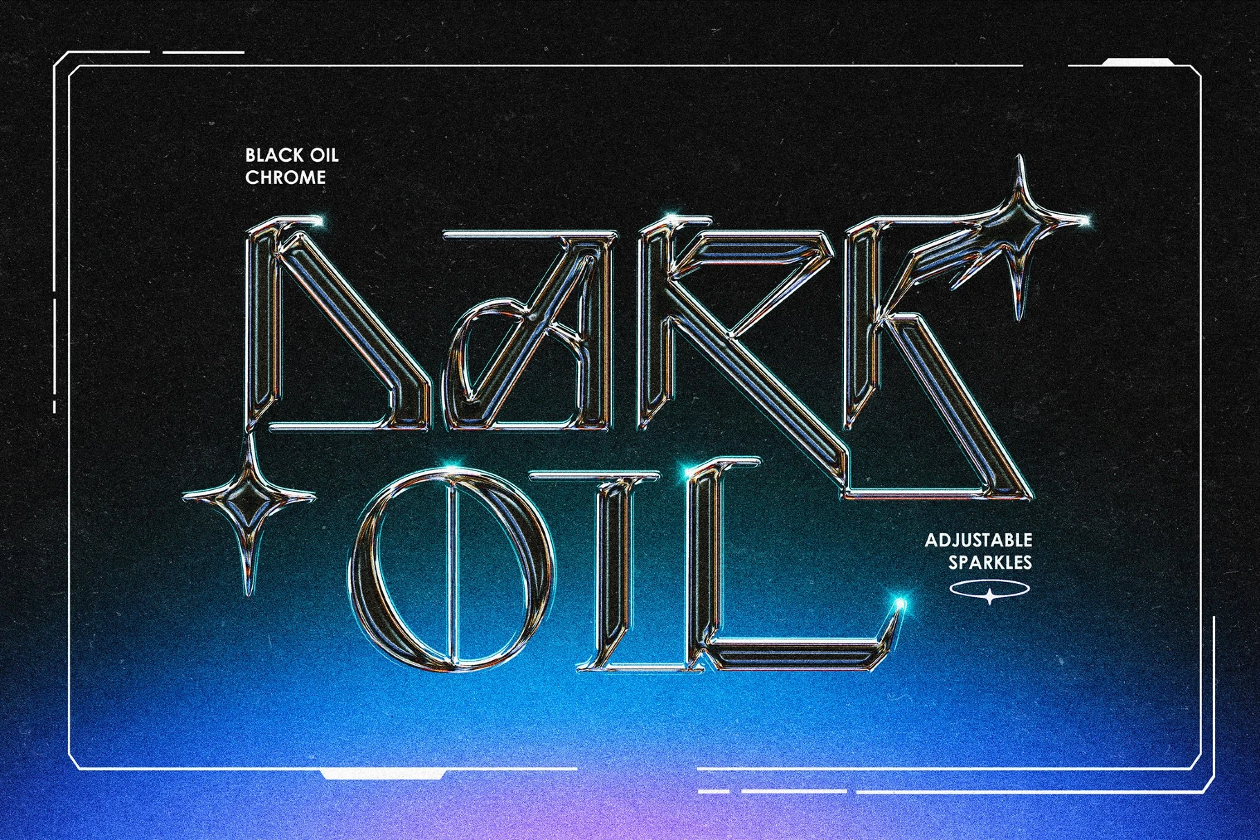 Black Oil Chrome Text Effect