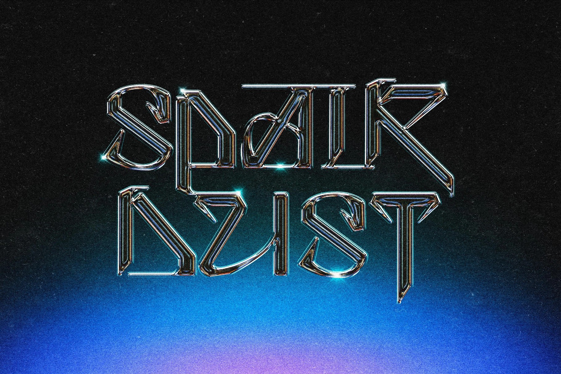 Black Oil Chrome Text Effect