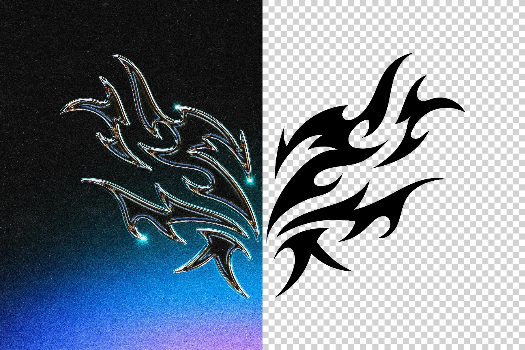 Black Oil Chrome Text Effect