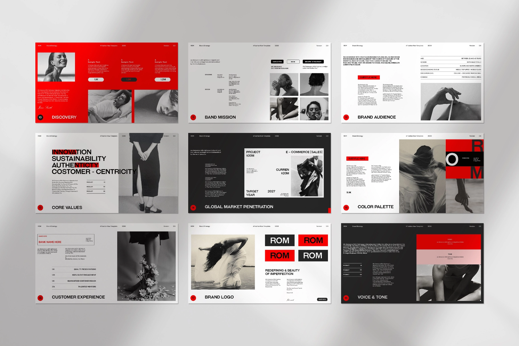 Rom Brand Strategy Presentation Template