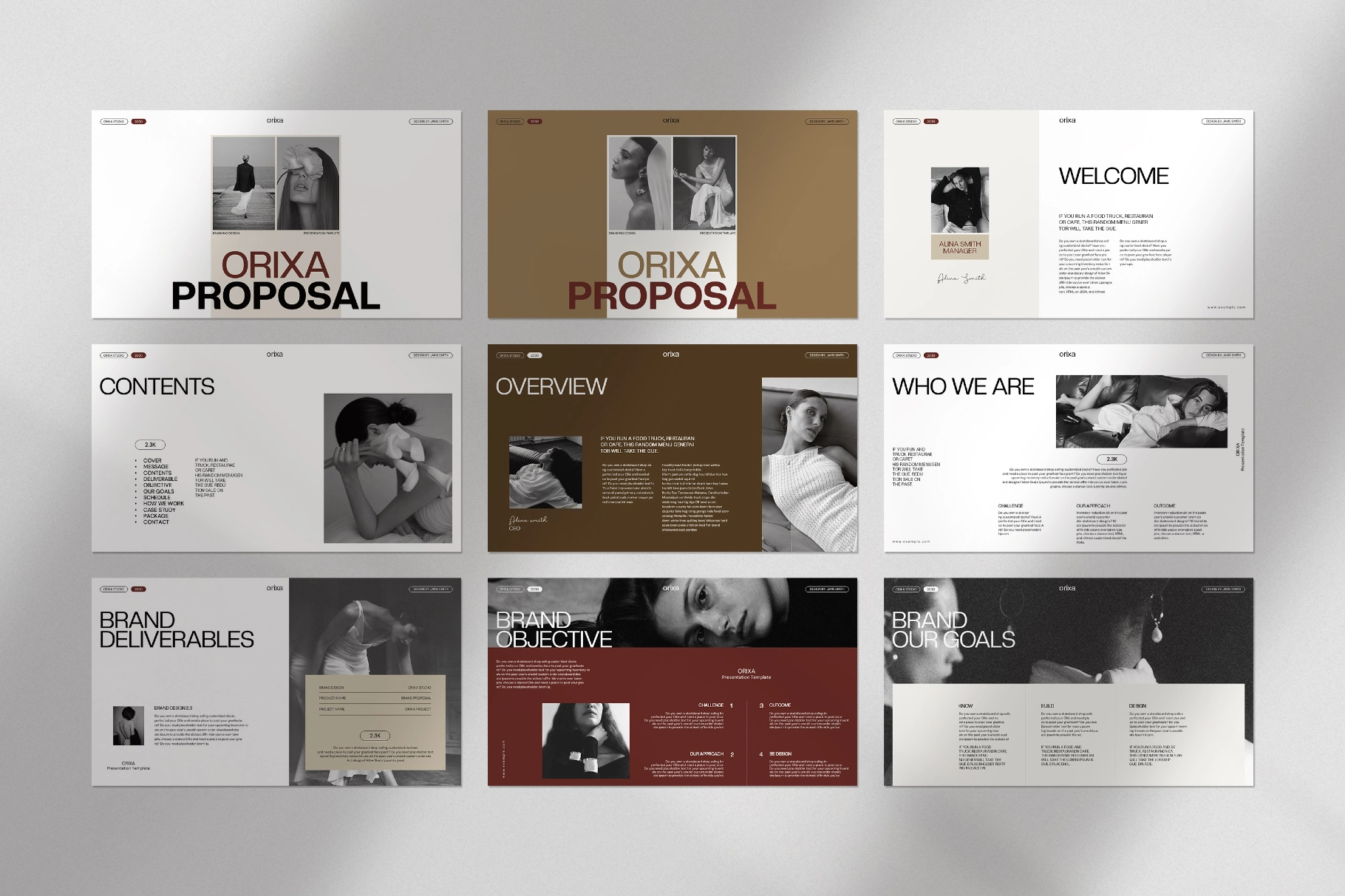 Orixa Brand Proposal Presentation Template