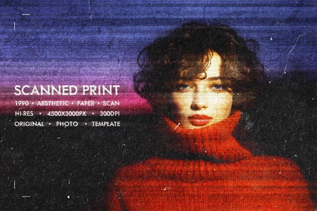 Scanned 1990 Photo Effect