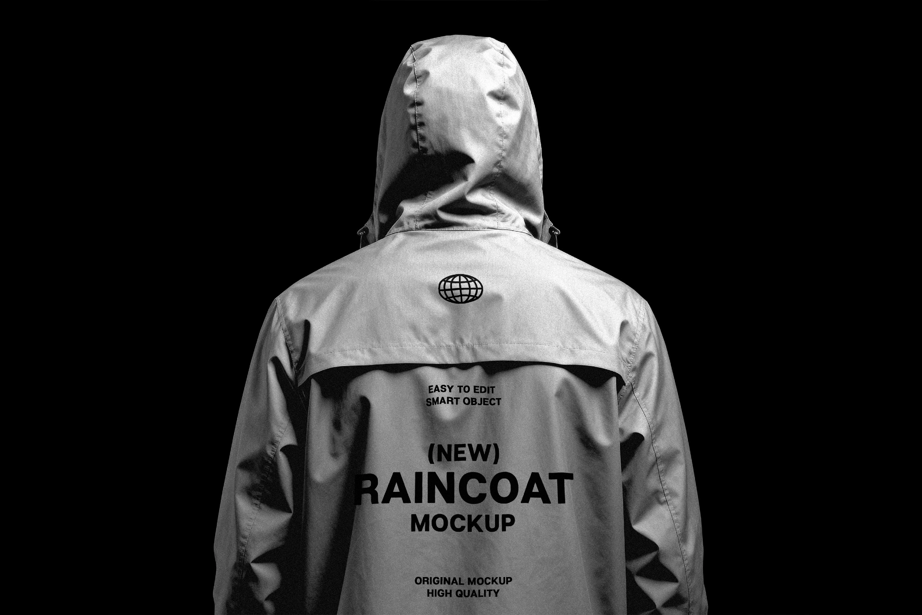 Back-View Raincoat Mockup