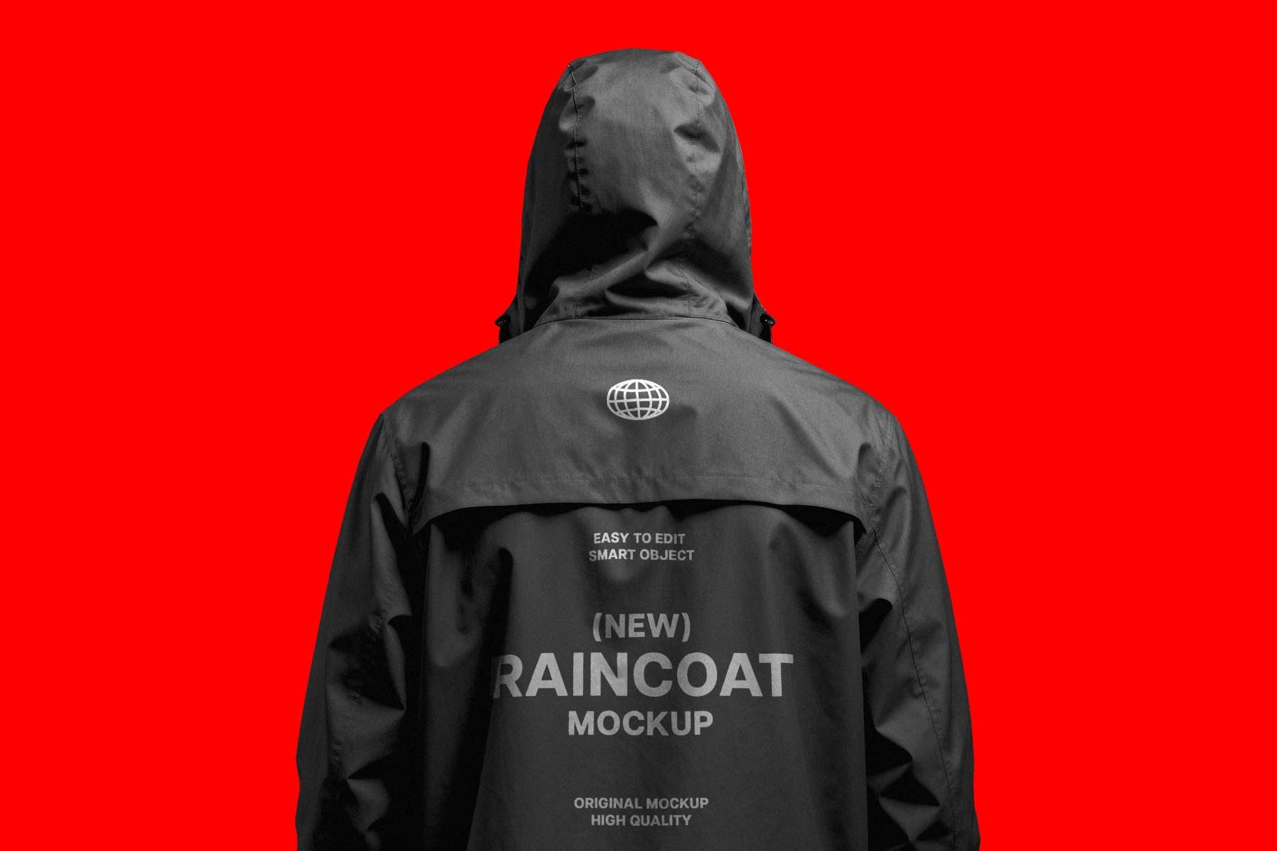 Back-View Raincoat Mockup