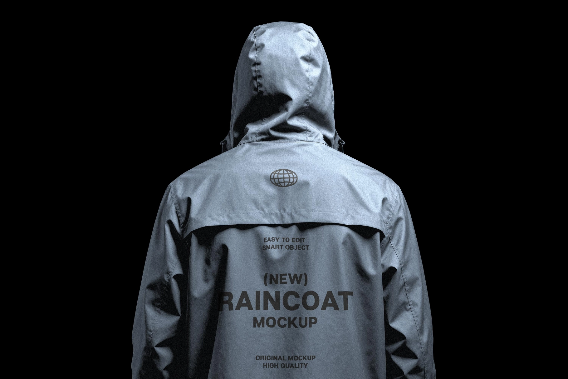 Back-View Raincoat Mockup