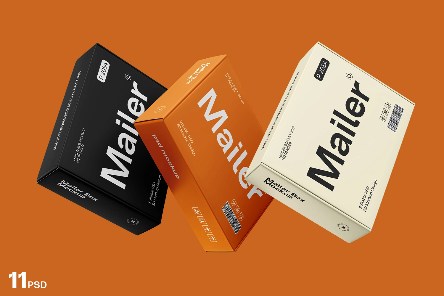 Cardboard Mailer Box Mockup