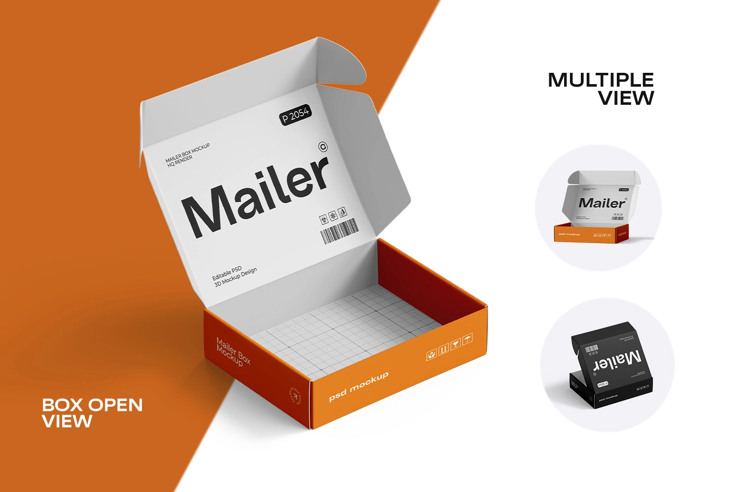 Cardboard Mailer Box Mockup