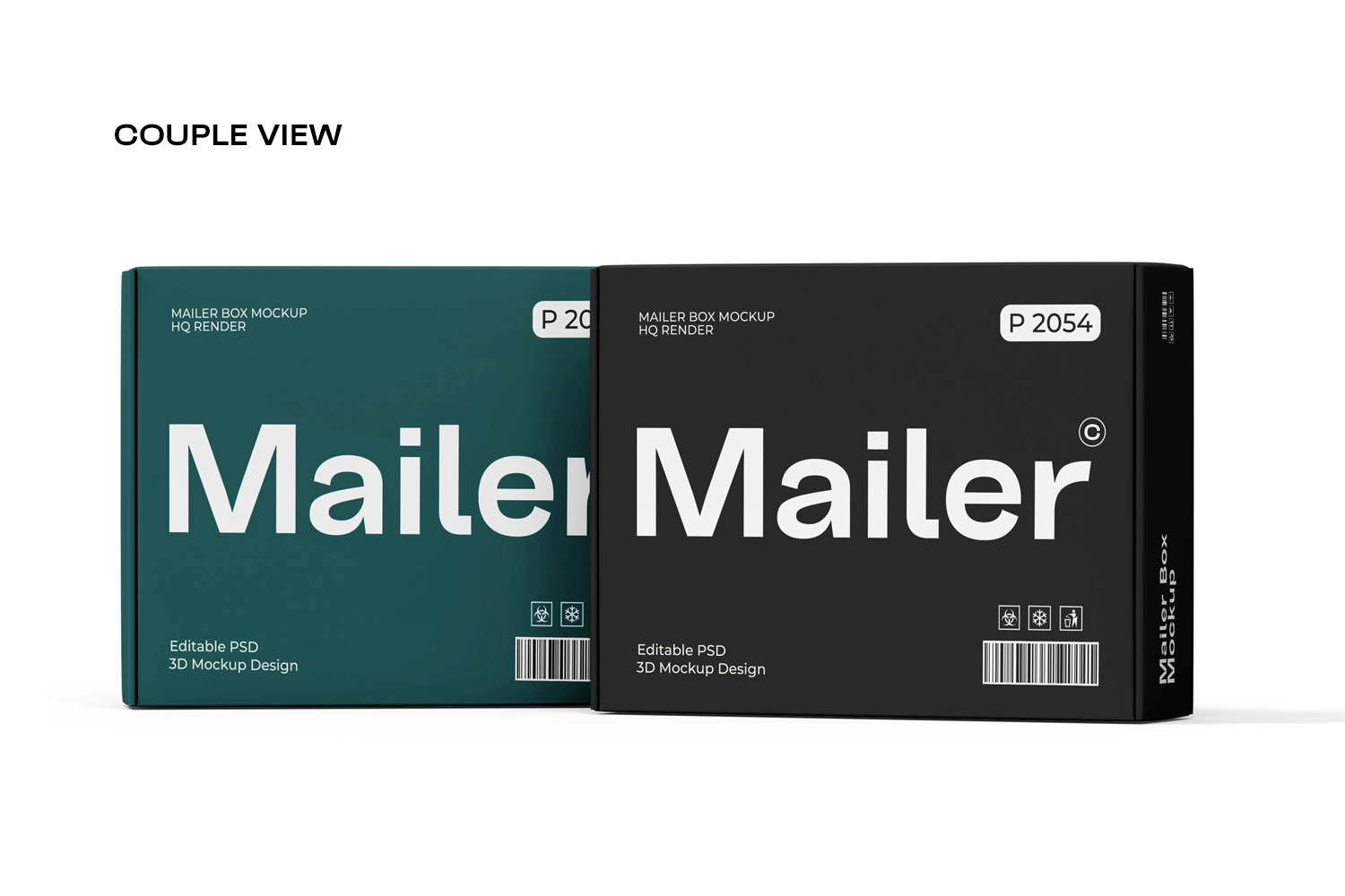 Cardboard Mailer Box Mockup