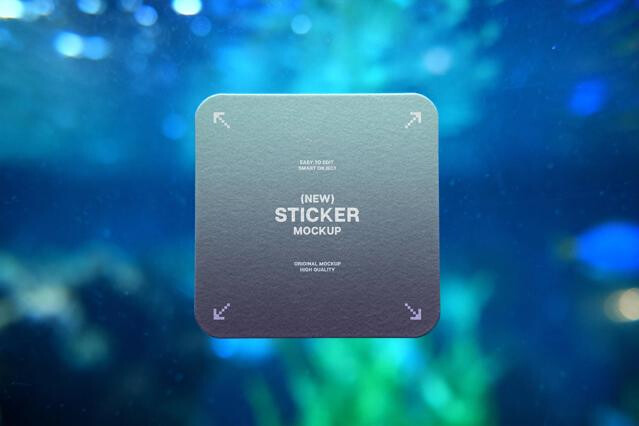 Aquarium Sticker Mockup