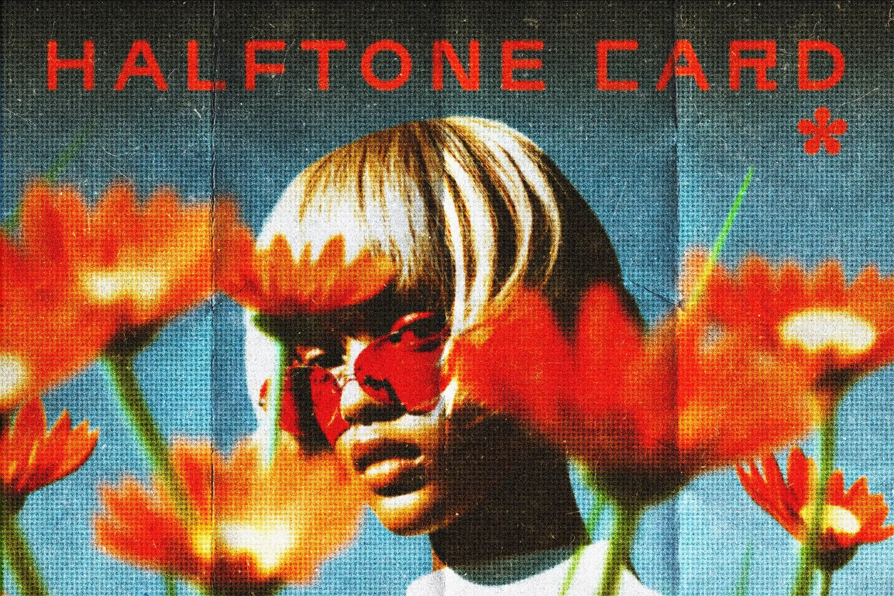 Halftone Folded Photo Card Effect