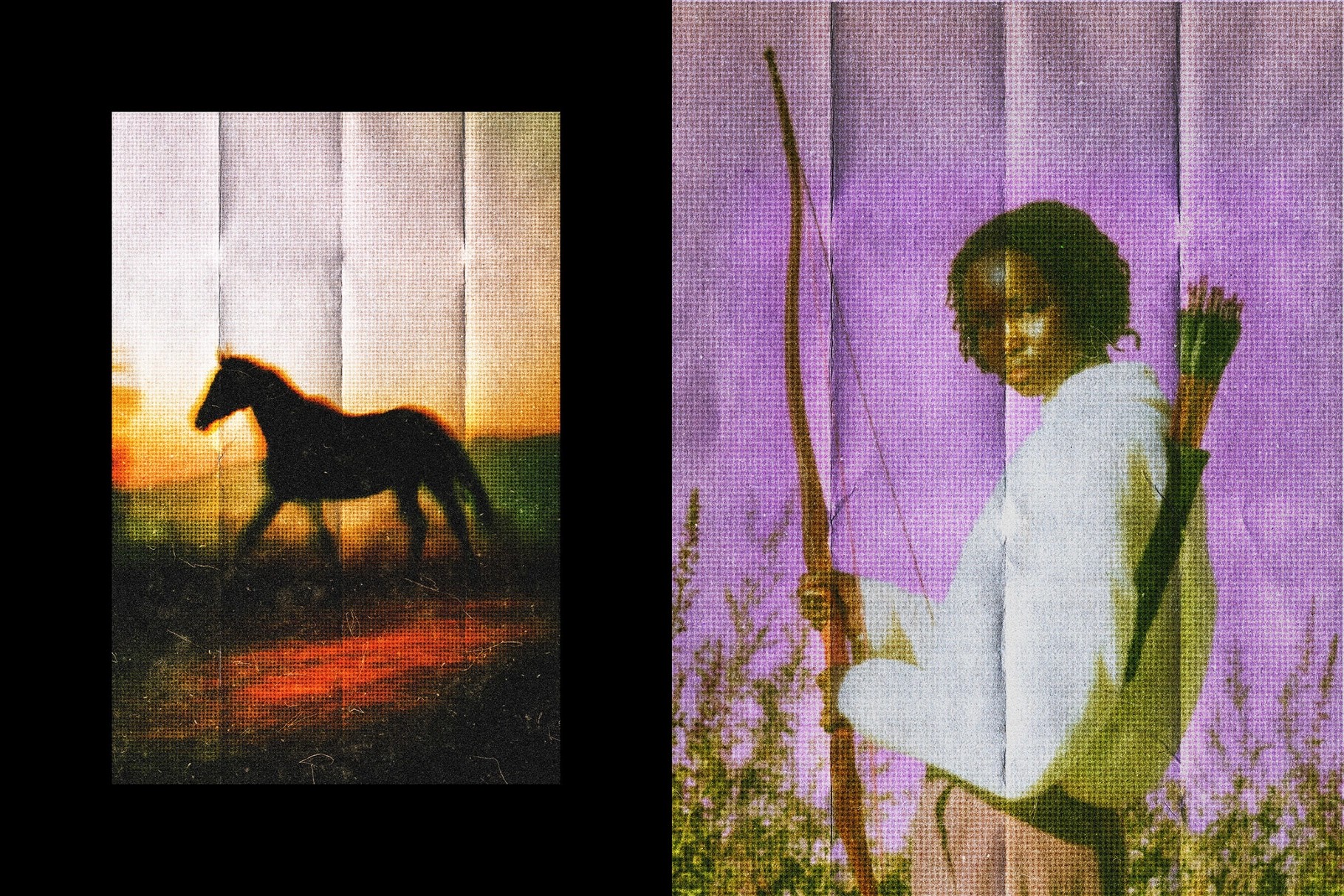 Halftone Folded Photo Card Effect