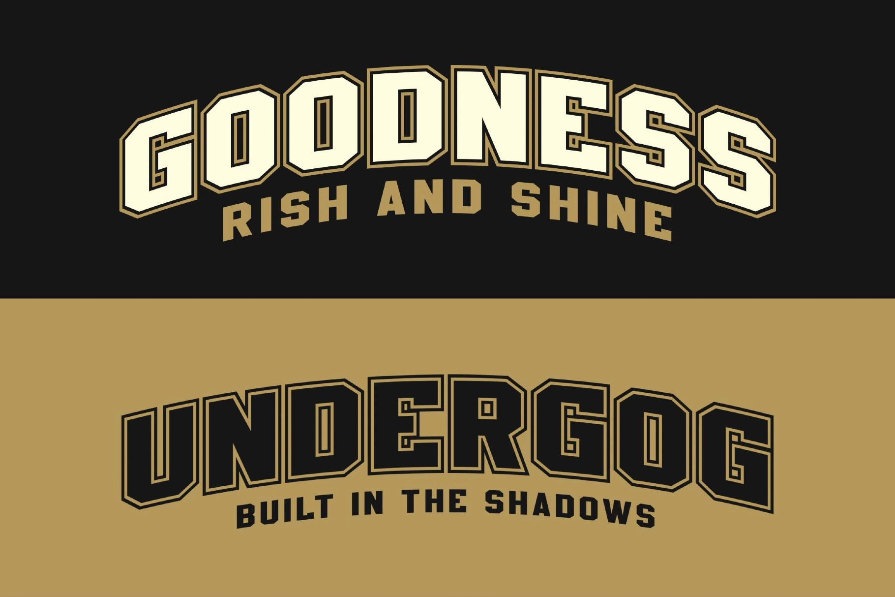 Golden Varsity a Sport Font Combination
