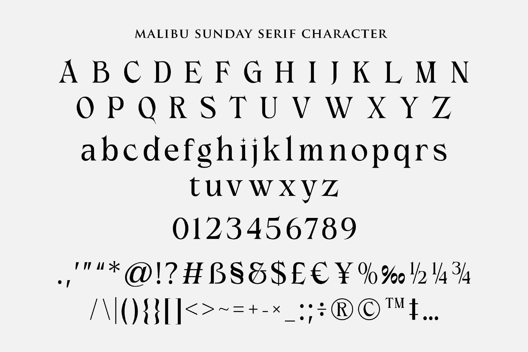 Malibu Sunday an Elegant Stylish Font Combination