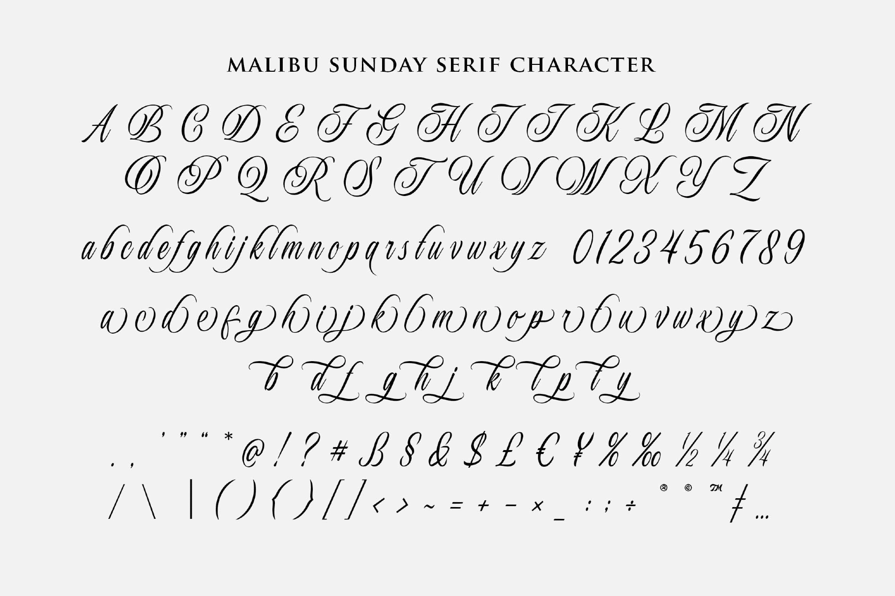 Malibu Sunday an Elegant Stylish Font Combination