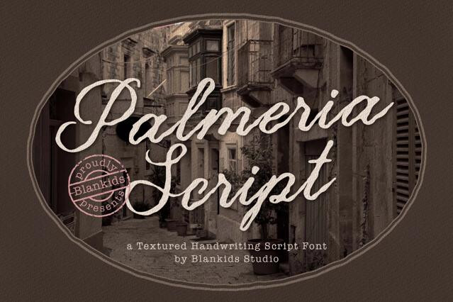 Palmeria a Textured Handwriting Font