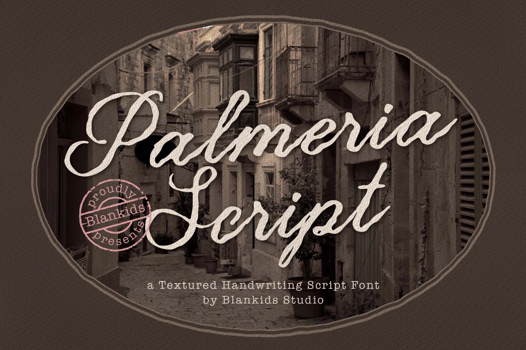 Palmeria a Textured Handwriting Font