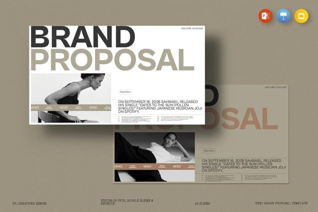 Vexo Brand Proposal Presentation Template