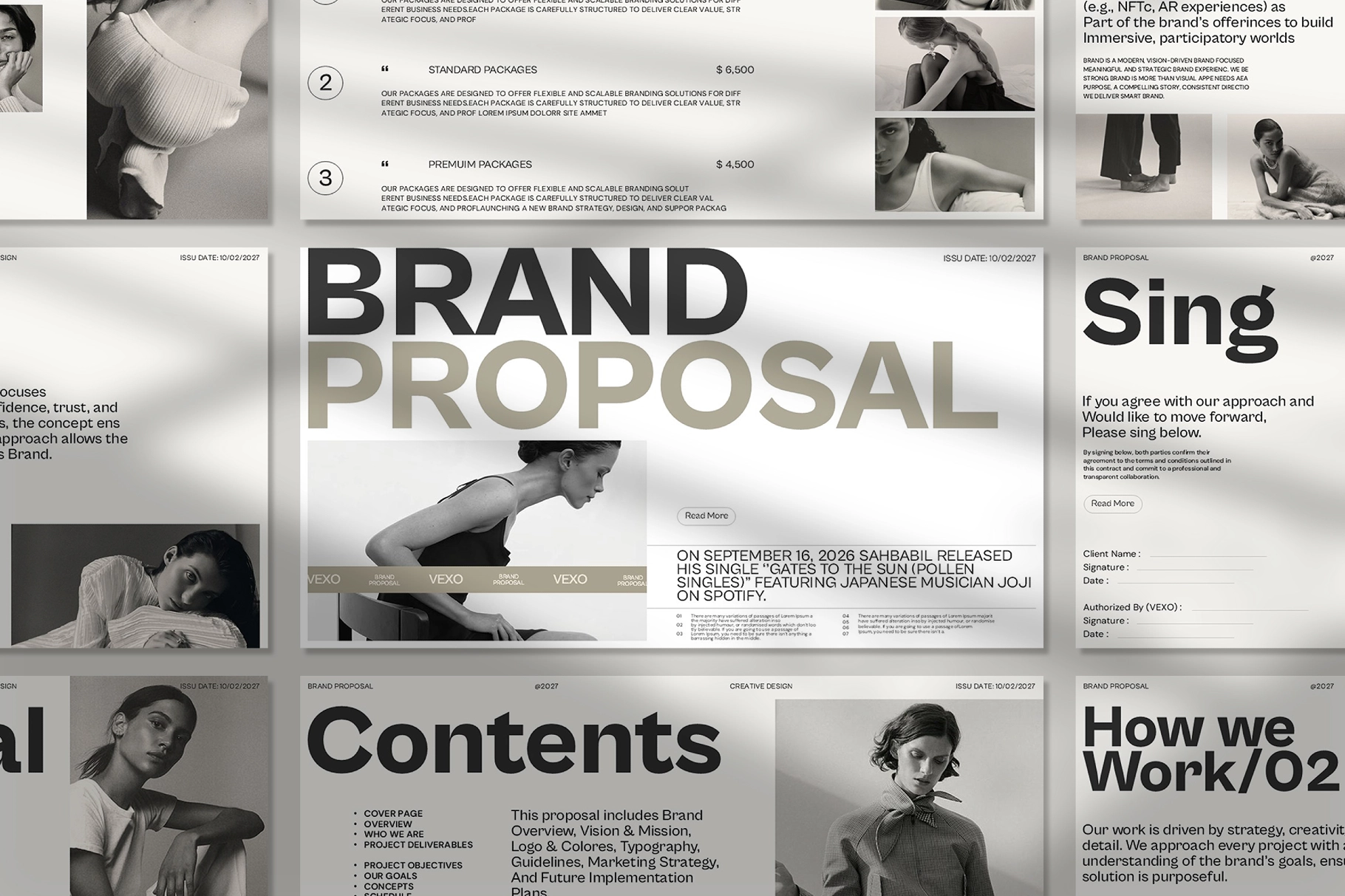 Vexo Brand Proposal Presentation Template