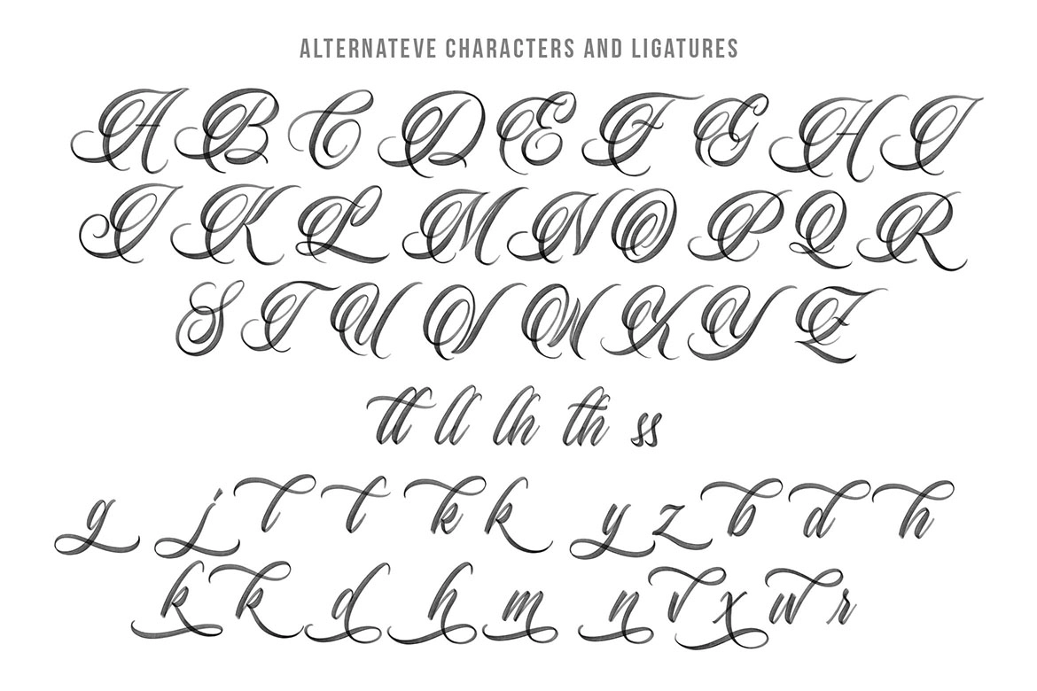 Romantic Juliette SVG Font