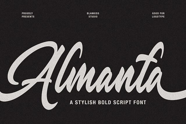 Almanta – A Stylish Bold Script Font