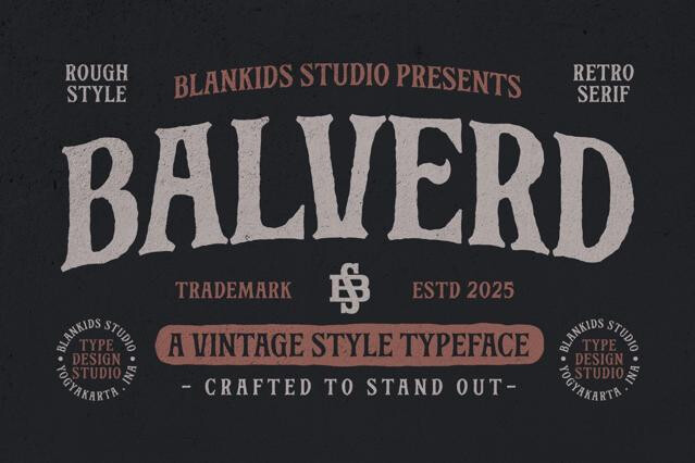 Balverd a Vintage Style Typeface