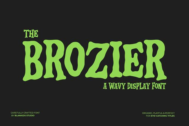 Brozier a Wavy Display Font