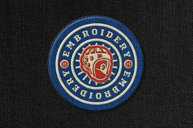 Embroidery Badge Mockup
