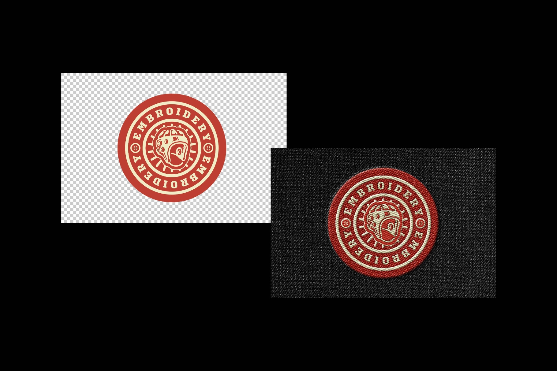 Embroidery Badge Mockup