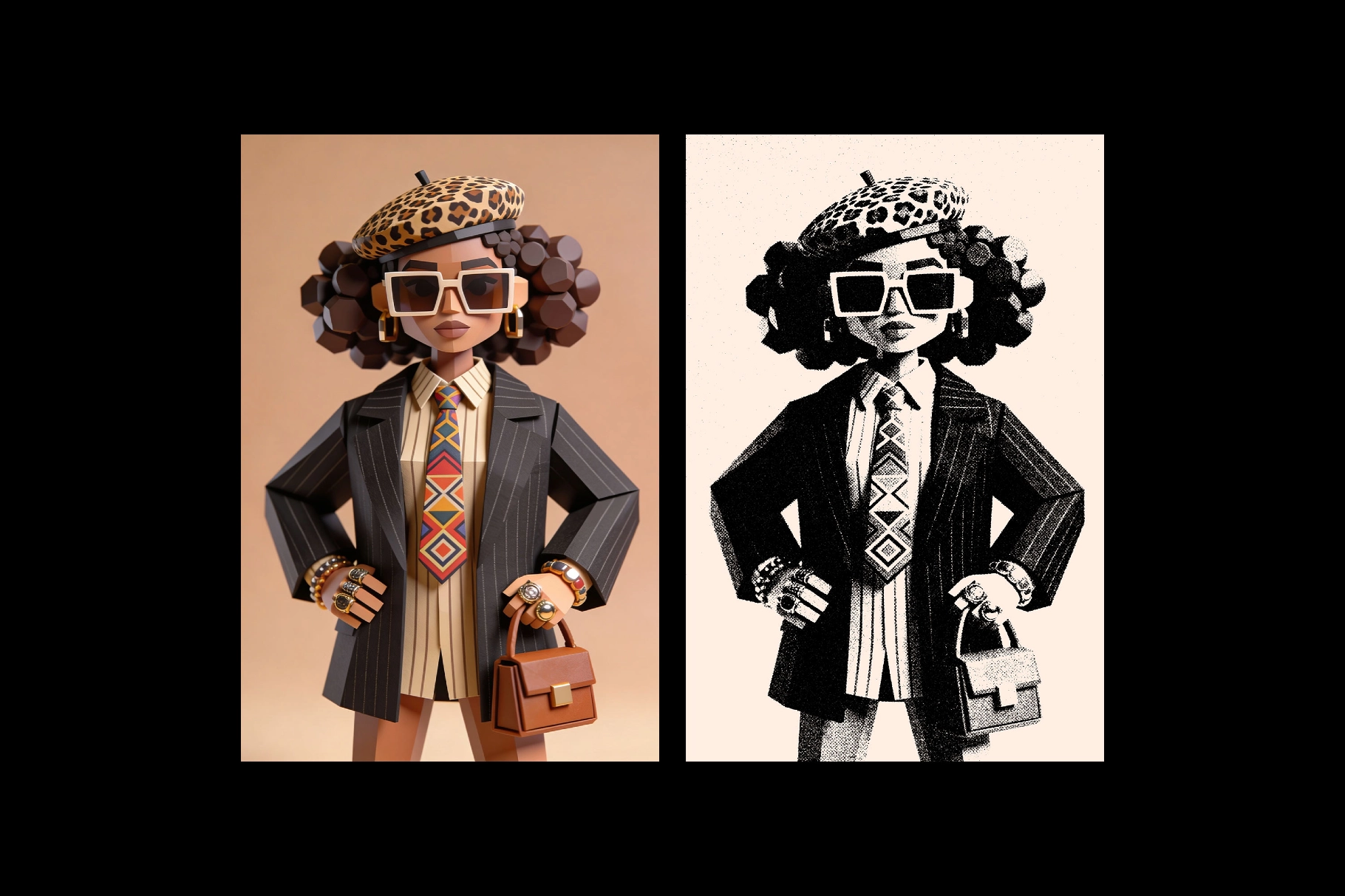 Vintage Halftone Print Poster Effect