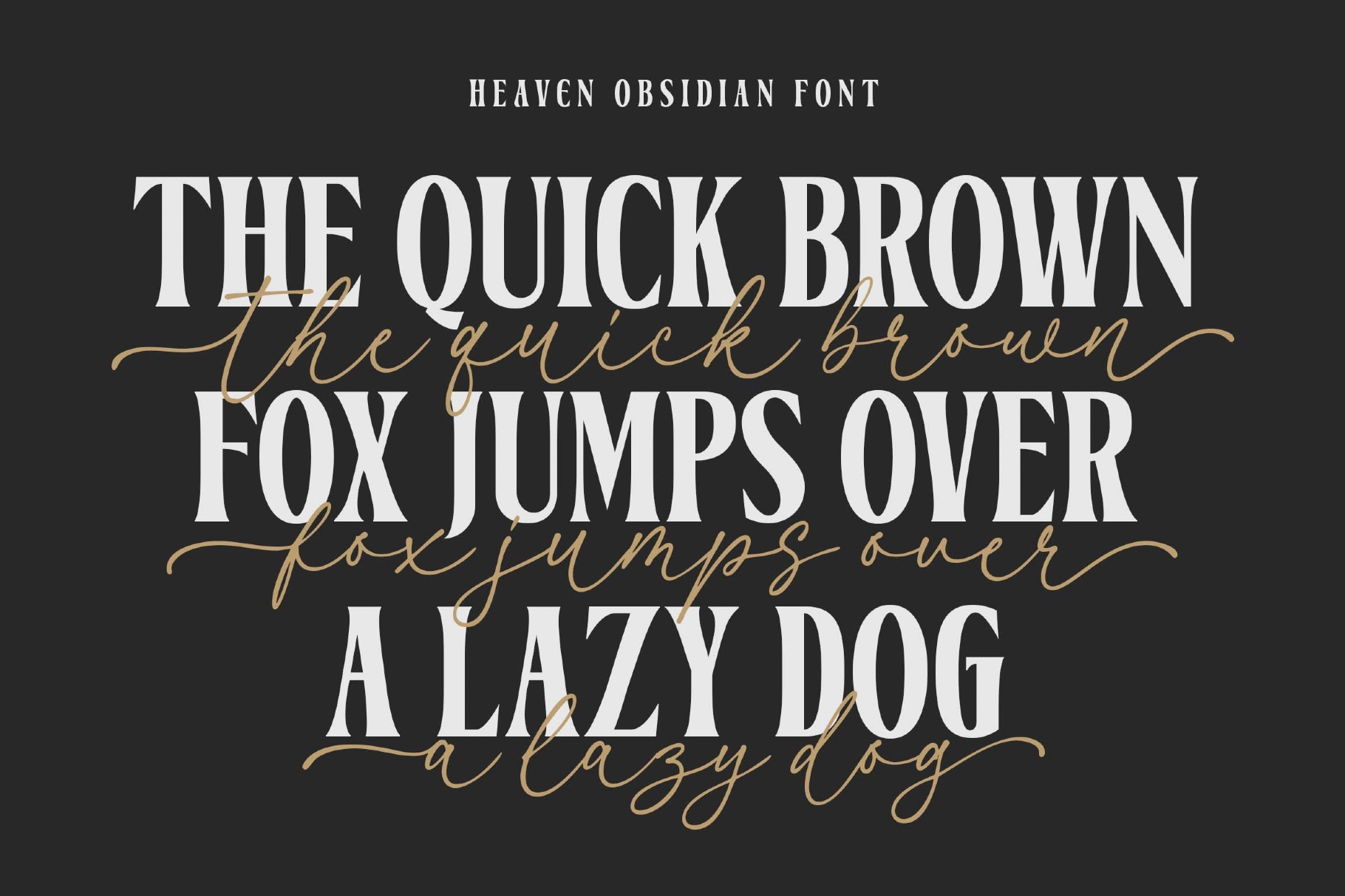 Heaven Obsidian a Vintage Elegant Font Combination
