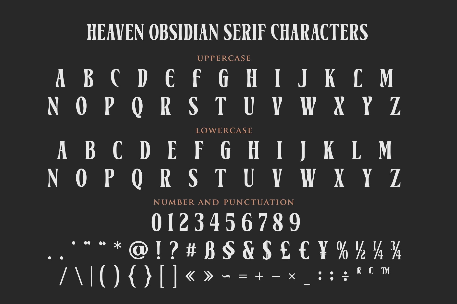 Heaven Obsidian a Vintage Elegant Font Combination