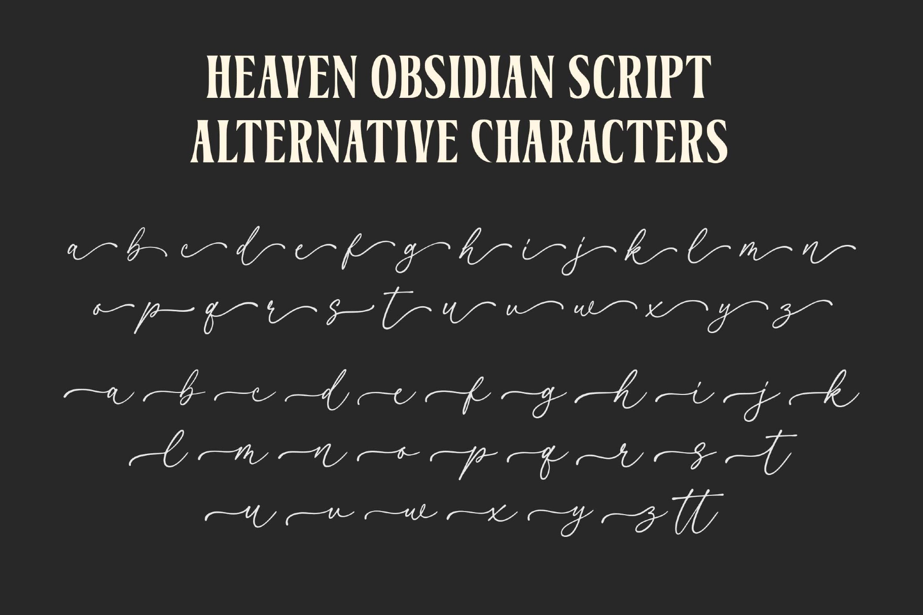 Heaven Obsidian a Vintage Elegant Font Combination
