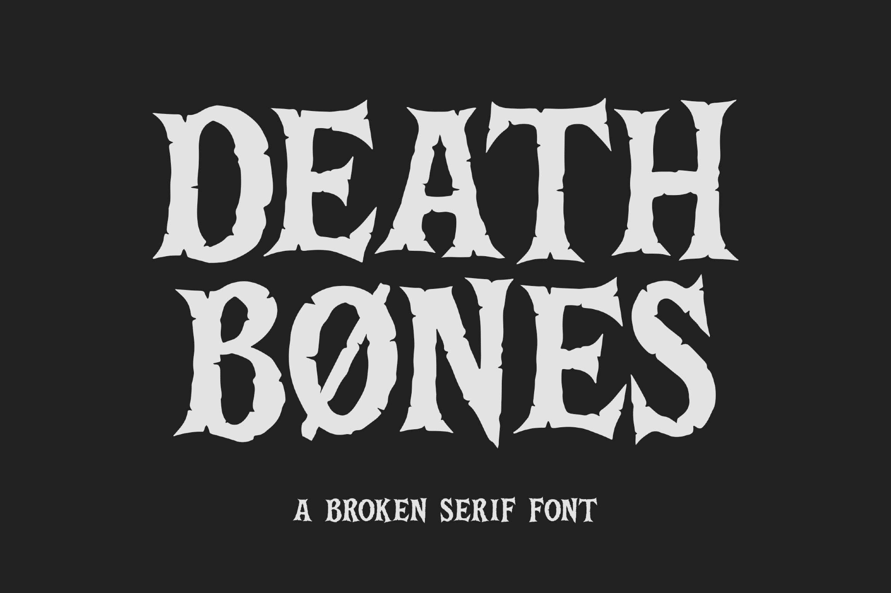 Death Bones a Broken Serif Font
