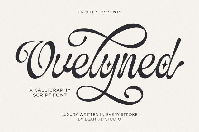 Ovelyned a Calligraphy Script Font