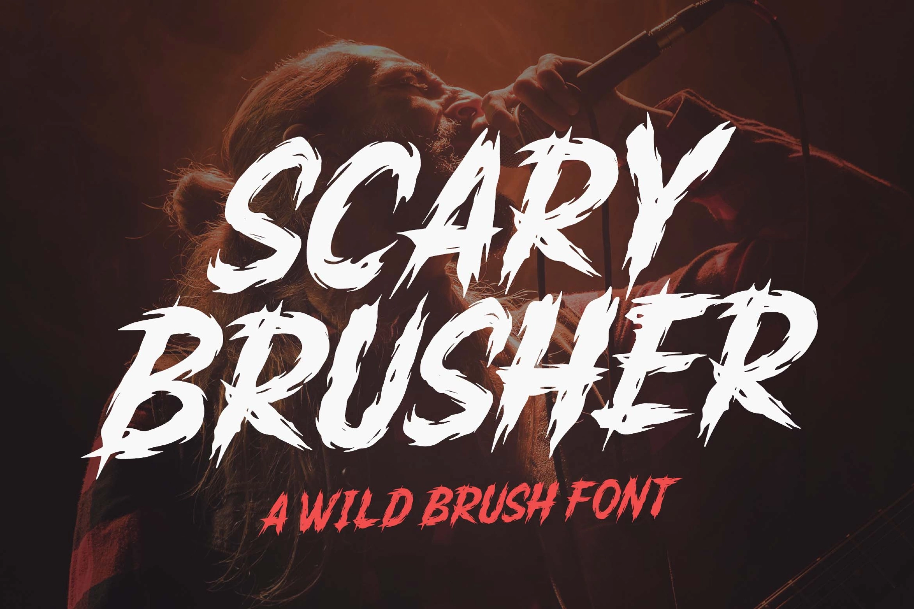 Scary Brusher a Wild Brush Font